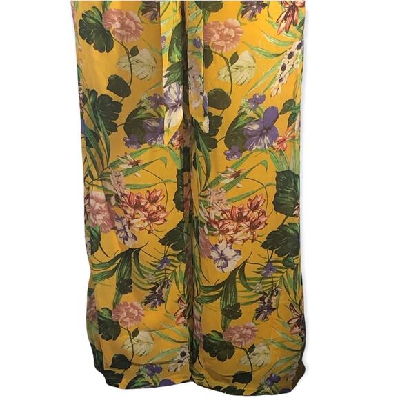 Miss Avenue Jungle Jumpsuit Off Shoulder Open Back Self Tie Belt size Small - Picture 14 of 16